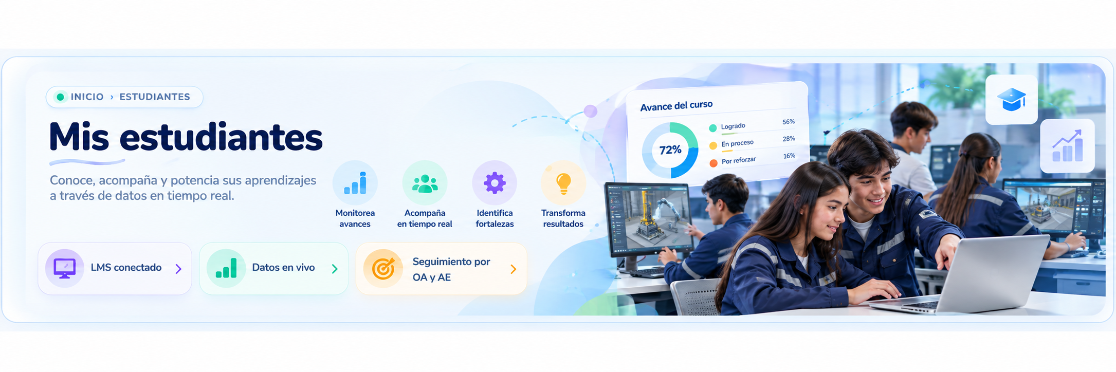 Banner de estudiantes y seguimiento de aprendizajes